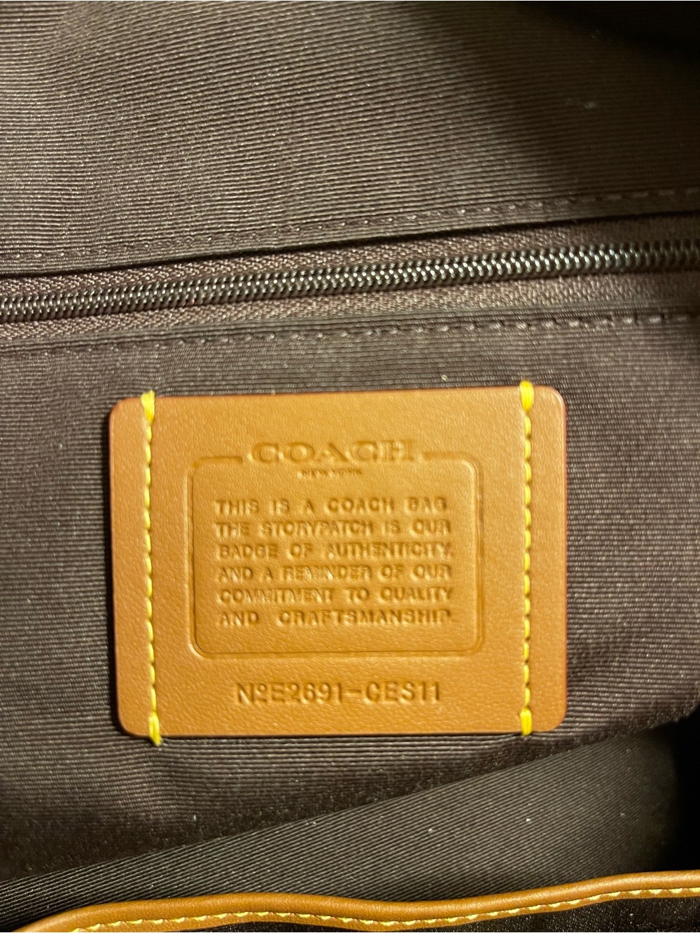 Coach Black Pebbled Leather Large Rowen with Gold Hardware - Picture 7 of 7